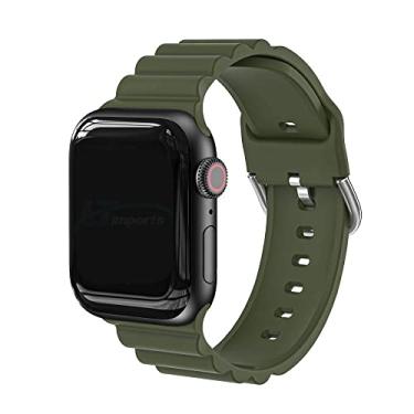 Imagem de Pulseira LT2022 compatível com Apple Watch 41mm 38mm 40mm - Marca LTIMPORTS (Verde)