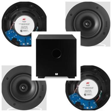 Imagem de Kit Home  AAT - 4cxs NQ6100 + Sub Compact Cube 8 Cor Preto