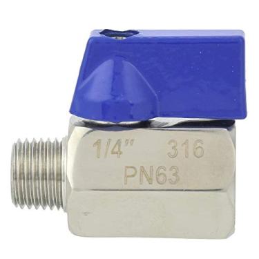Imagem de Válvula esférica de desligamento de duas vias, aço inoxidável BSPP macho/fêmea desligamento bidirecional (【Rosca interna e externa M/F】1/4)
