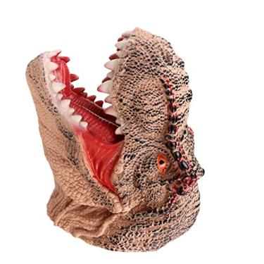 Imagem de Fantoche de mão T Rex,Brinquedo de dinossauro realista fantoche de mão Dino | T Rex Puppet Rubber Dinosaur Toy para teatro de fantoches, lembrancinha de festa de halloween, jogo imaginativo,