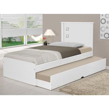 Imagem de Cama Bibox Solteiro Barcelona - Branco - Tebarrot