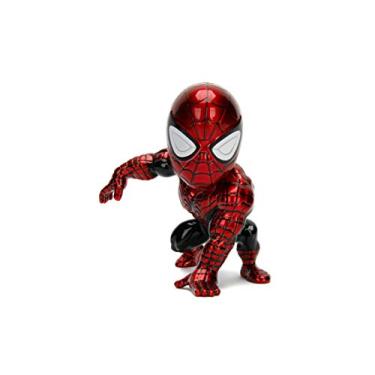 Imagem de Jada Toys Metalfigs Marvel Clássico Homem-Aranha Superior, Metais do Homem Aranha, Boneco Colecionável, 10 cm, Vermelho/Preto