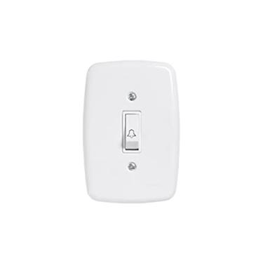 Imagem de Interruptor Campainha 2 X 4 Com Placa Branca Pluzie