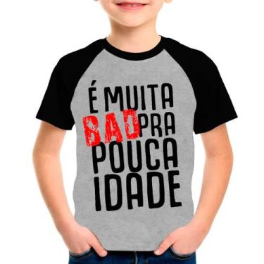 Imagem de Camiseta Raglan Frases E Humor Engraçacas Cinza Preto01 - Design Camis