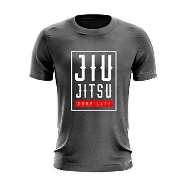 Imagem de Camiseta Shap Life Jiu Jitsu Academia Treino Corrida Cor:Chumbo;Tamanho:G