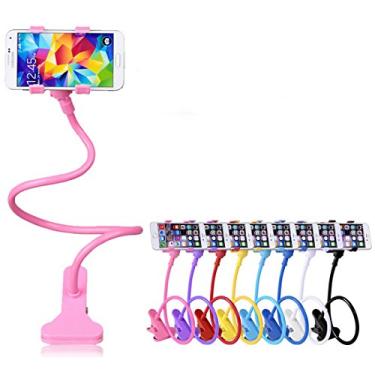 Imagem de Suporte para celular com mãos livres, suporte universal flexível de braços compridos para celular, suporte para todos os celulares de largura inferior a 80 mm, serve para mesa de mesa,
