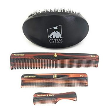Imagem de GBS Conjunto de Combs - MCT Barba e bigode Comb, PCT bolso Comb, DCT Vestir pente e escova de cabelo estilo militar - Melhor Barba e bigode Grooming Kit, Viagem e Home Barba Kit Cuidados