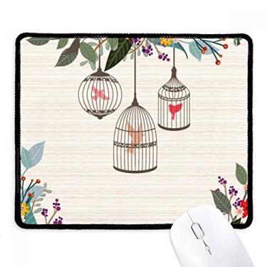 Imagem de Prateleira de flores para gaiola, mouse pad com borda costurada, tapete de borracha para jogos