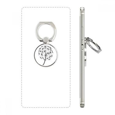 Imagem de Suporte de anel de telefone para planta de dente-de-leão com contorno de estrela e suporte de argola ajustável