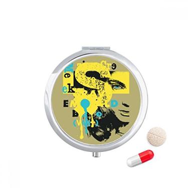 Imagem de Caixa de comprimidos de bolso para medicamentos Graffiti Street amarela e azul preta
