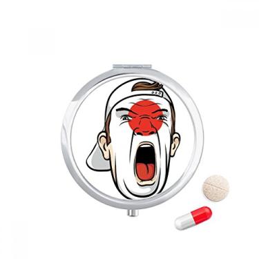 Imagem de Caixa de armazenamento de remédios para maquiagem facial com bandeira do Japão