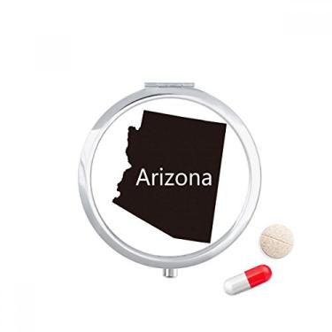 Imagem de Arizona Caixa de armazenamento de remédios com mapa dos Estados Unidos da América