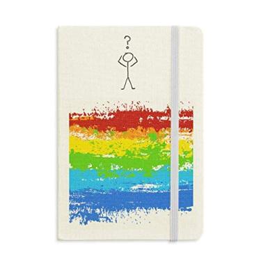 Imagem de Stippling Rainbow Gay LGBT Caderno de interrogação Clássico Diário A5