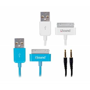 Imagem de Kit com cabos para carga, sincronismo e áudio de iPad, iPhone ou iPod - ISOUND