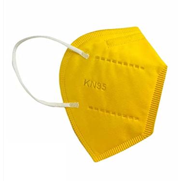 Imagem de Máscaras KN95 Amarela Adultas com ANVISA Fabricada no BRASIL - Embaladas de 1 em 1 - Kit de 1, 5, 10, 15, 20, 25, 50 Unidades - BFE > 98% - FPP2 PFF2 - SOS Mascaras (1)