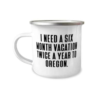 Imagem de Caneca barata Oregon 340 g, I Need a Six Month Vacation duas vezes por ano para Oregon, presentes úteis para