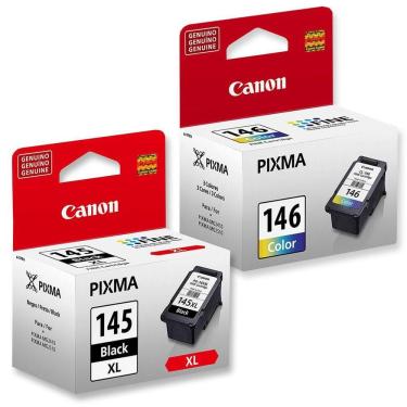 Imagem de Kit Cartucho Canon Pg145Xl Cl146 Mg2410 Mg2510 Mg2910 Mg3010