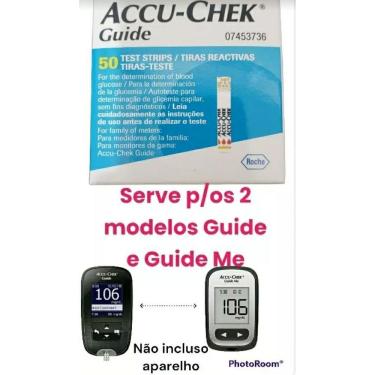 Imagem de 100 Fitas De Medir Glicose, Hgt, Accu Chek Guide Me Diabetes