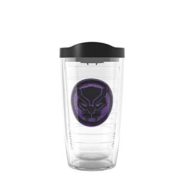 Imagem de Tervis Ícone do Pantera Negra Marvel feito nos EUA Copo isolado de parede dupla, 473 ml, clássico