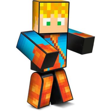 Minecraft - Boneco Alex com Armadura Grande Dnh11 - MP Brinquedos