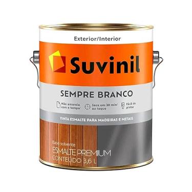 Imagem de Tinta Esmalte Suvinil Acetinado Sempre Branco 3,6L Branco