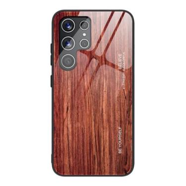 Imagem de Capa de telefone de grão de madeira para Samsung Galaxy S22 S21 S20 FE S10 S9 S8 Plus Note 20 10 9 8 Ultra Plus Capa protetora de vidro temperado, M05, para M53 5G