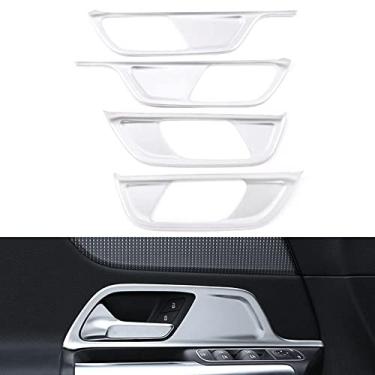 Imagem de WMGoods Apto para Mercedes Benz B Class 2020, 4 peças ABS moldura de capa de decoração de maçaneta interna de carro, acessórios de estilo de carro