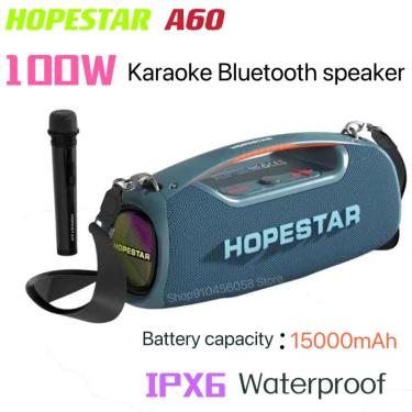 Imagem de HOPESTAR-A60 Alto-falante Bluetooth portátil à prova d'água  karaokê ao ar livre estéreo  subwoofer