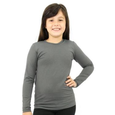 Imagem de Camiseta Infantil Menina Proteção Solar Manga Longa Fitness-Feminino