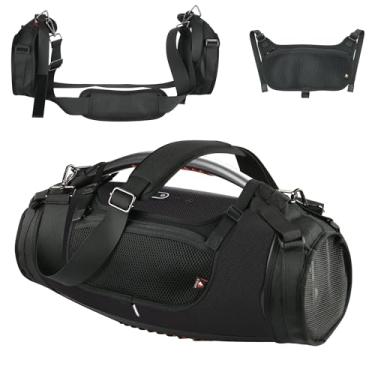 Imagem de TXEsign Alça de transporte para JBL Boombox 3/Boombox 3 Wi-Fi à prova d'água portátil, alça de ombro com duas capas laterais, bolsa de transporte para JBL Boombox 3 (preto)