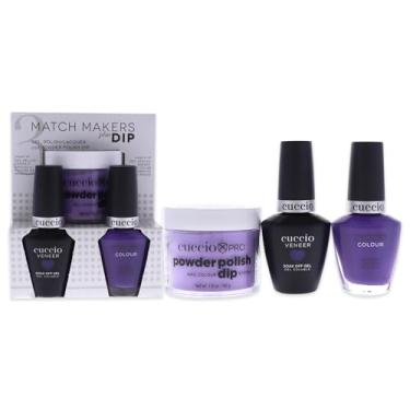 Imagem de Match Makers Plus Dip – Water You Doing by Cuccio para mulheres – 3 unidades de sistema de imersão em pó profissional de 45 g, gel de banho de 12,5 g, esmalte de unhas colorido de 12 g