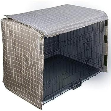 Imagem de Capa para caixa de cachorro à prova de som e ventilada para animais de estimação Keneel Capa durável de poliéster com porta dupla Capa de tecido para caixa de cachorro Fluxo de ar/ajuste uni