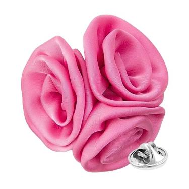 Imagem de Vittorio Vico Broche de lapela premium trio de flores - lapela formal para homens, broche de flor, 2.0" (5.10CM), Poliéster, Não aplicável