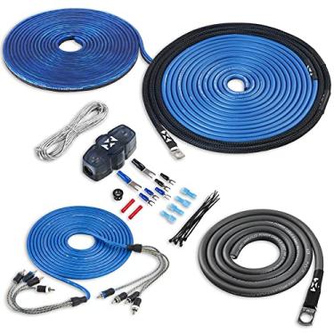 Imagem de NVX True 8 Gauge AWG 100% OFC Kit completo de fiação do amplificador com cabo RCA de 4 canais - XKIT84