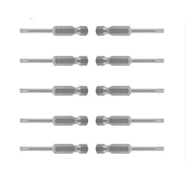 Imagem de Auniwaig SL3 Pontas de chave de fenda de cabeça de fenda 1/4" haste hexagonal 50mm comprimento magnético S2 liga de aço ferramentas elétricas 10 peças