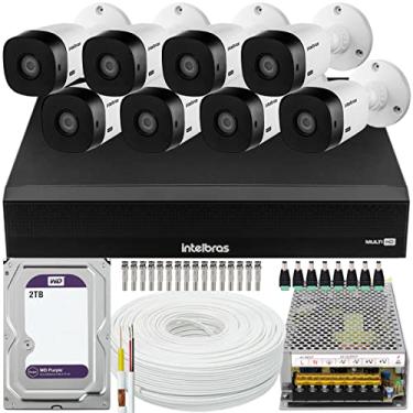 Imagem de Kit 8 câmeras Intelbras VHL 1220 Full DVR 16 canais 2TB WD