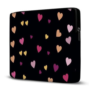 Imagem de Pasta Maleta Capa Case Para Laptop Notebook Compatível com MacBook, Dell, Samsung, Acer UltraBook, 17'3" Coração