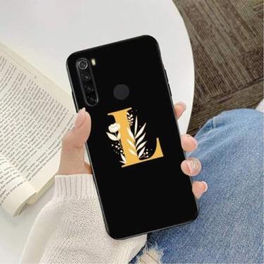 Imagem de Capa de telefone com letra inicial para redmi k20 note 5 7 7a 6 8 pro note 8t 9 para xiaomi mi 8 9 se, a3, para 8