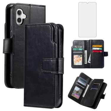 Imagem de Asuwish Capa de telefone para Samsung Galaxy A05 capa carteira com protetor de tela de vidro temperado flip porta-cartão de crédito slot suporte bolsa fólio bolso acessórios móveis TPU Cell Ao5 A 05