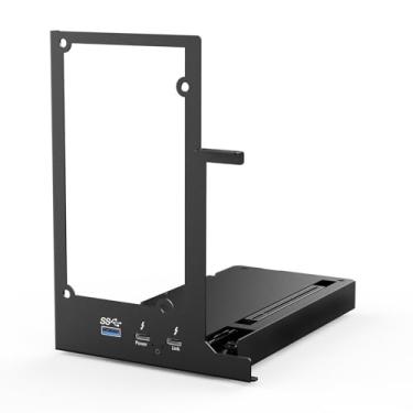 Imagem de YLIDXY Gabinete portátil eGPU compatível com Thunderbolt 3/4, carregamento USB4 PD 85W, suporte para cadeia, estação de base GPU externa de 40 Gbps compatível com NVIDIA/AMD PCIE, fonte de alimentação