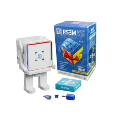 Imagem de Cubo Mágico 3x3 Moyu Rs3m V5 Maglev Ball Core Uv + Robô