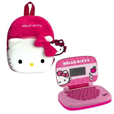 Imagem de Kit Mochila Inf.Pelúcia Hello Kitty + Laptop Inf.Hello Kitty