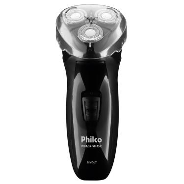 Imagem de Barbeador Elétrico Shave Recarregável Sistema Duplo de Corte Philco - Preto
