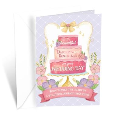 Imagem de Prime Greetings Cartão de casamento Daughter and Son In Law, feito nos EUA, ecológico, cartão grosso com envelope premium 12,7 cm x 19,7 cm, embalado em caixa de proteção