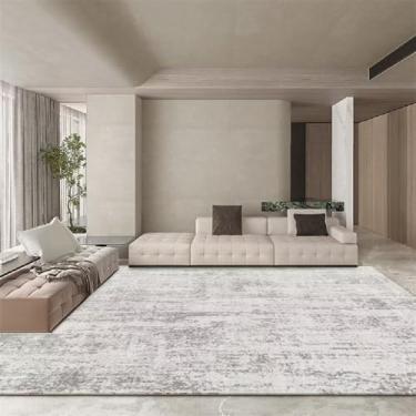 Imagem de Tapetes para sala de estar cor clara decoração do quarto tapete grande sofá área cinza tapete lavável lounge tapete, flanela 2.200 x 400 cm 78,7 x 157 pol.