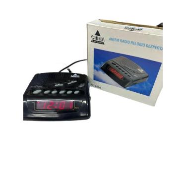 Imagem de Rádio Relógio AM/FM Led Vermelho 110V Cor: Preto - China