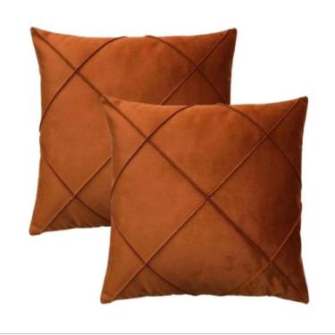 Imagem de Kit Com 02 Capas de Almofadas Decorativas em Suede Drapeada 45x45cm Sa