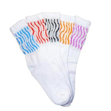 Imagem de Kit 6 Pares Meião Academia Aeróbica Frisada Fitness Feminina Algodão A