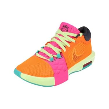 Imagem de Tênis de basquete LeBron Witness 8 (FB2239-800, laranja total/fúcsia a laser/verde vapor/azul trovão), Total laranja/azul trovão, fúcsia a laser, 41