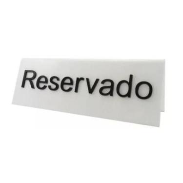Imagem de Placa Reservado Casamento Bar Restaurante Festas Alto Relevo - Agv Cri